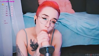 Cute Girl Enjoys Deepthroat On Fuck Machine
