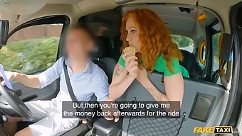 Redhead With Big Tits And Tight Pussy Enjoys Hardcore Sex In A Taxi